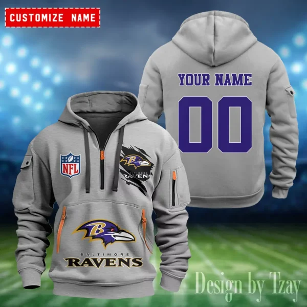Baltimore Ravens Heavy Fleece Pullover Hoodie AZHEAVYHD392