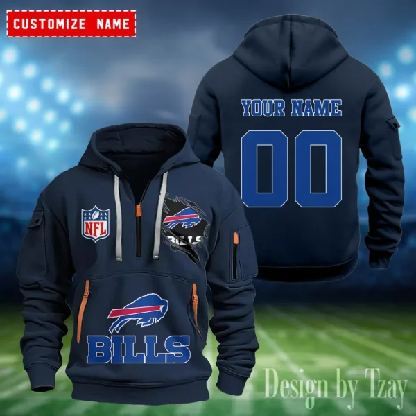 Buffalo Bills Heavy Fleece Pullover Hoodie AZHEAVYHD393 - Image 4