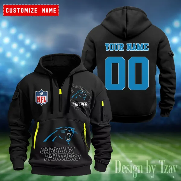 Carolina Panthers Heavy Fleece Pullover Hoodie AZHEAVYHD394 - Image 3
