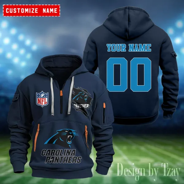 Carolina Panthers Heavy Fleece Pullover Hoodie AZHEAVYHD394 - Image 4