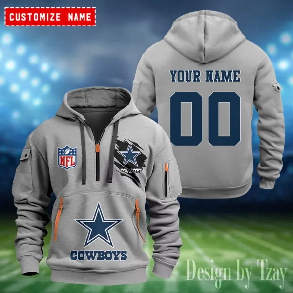 Dallas Cowboys Heavy Fleece Pullover Hoodie AZHEAVYHD398 - Image 4