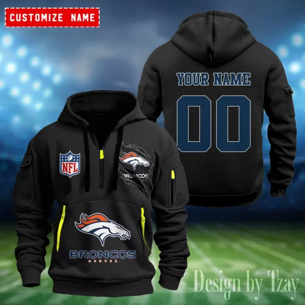 Denver Broncos Heavy Fleece Pullover Hoodie AZHEAVYHD399 - Image 2