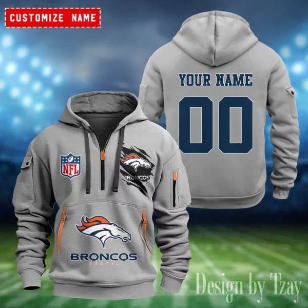 Denver Broncos Heavy Fleece Pullover Hoodie AZHEAVYHD399 - Image 4