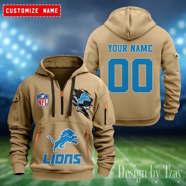 Detroit Lions Heavy Fleece Pullover Hoodie AZHEAVYHD400 - Image 2