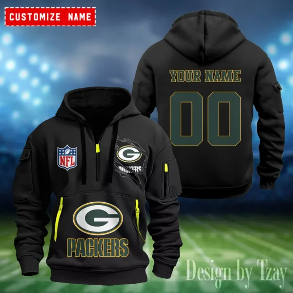 Green Bay Packers Heavy Fleece Pullover Hoodie AZHEAVYHD401