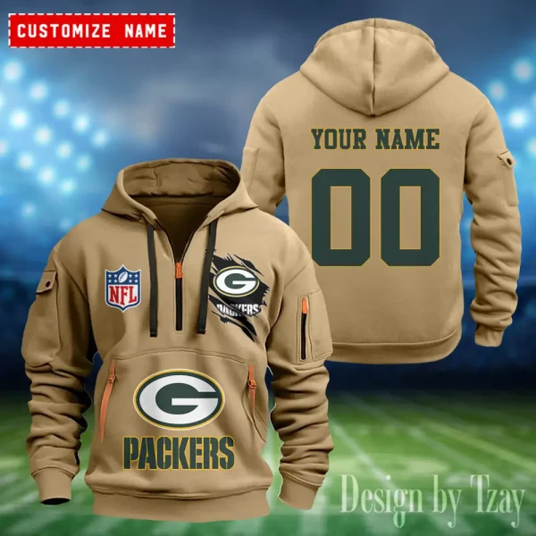Green Bay Packers Heavy Fleece Pullover Hoodie AZHEAVYHD401 - Image 2