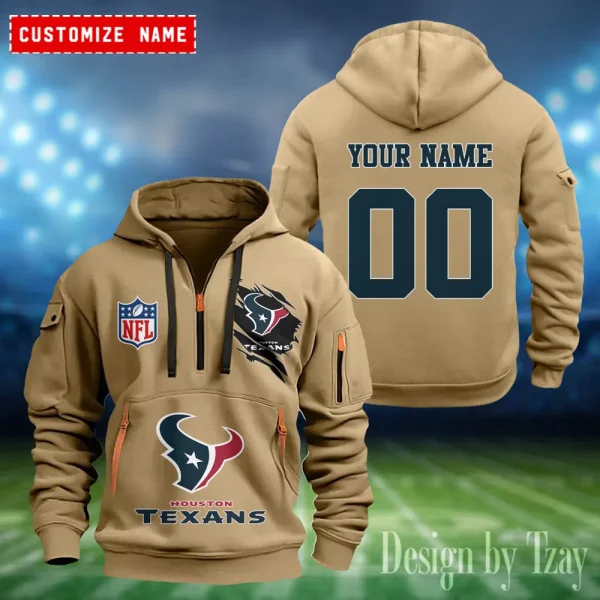 Houston Texans Heavy Fleece Pullover Hoodie AZHEAVYHD402 - Image 2