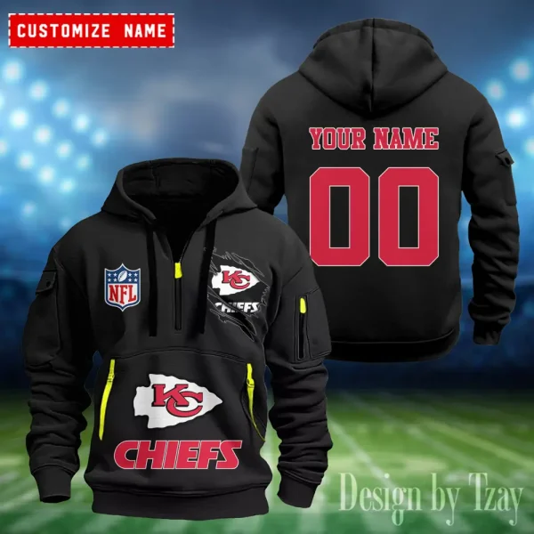 Kansas City Chiefs Heavy Fleece Pullover Hoodie AZHEAVYHD405