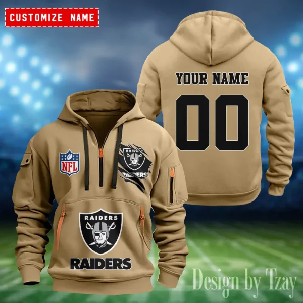 Las Vegas Raiders Heavy Fleece Pullover Hoodie AZHEAVYHD406 - Image 2