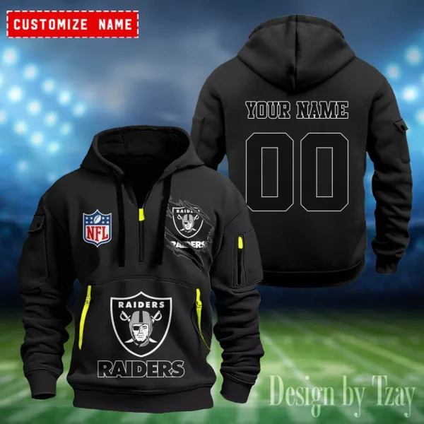 Las Vegas Raiders Heavy Fleece Pullover Hoodie AZHEAVYHD406 - Image 3