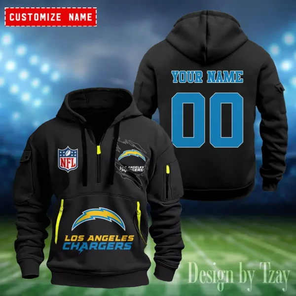 Los Angeles Chargers Heavy Fleece Pullover Hoodie AZHEAVYHD407
