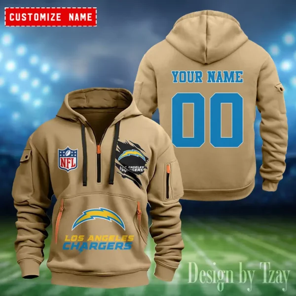 Los Angeles Chargers Heavy Fleece Pullover Hoodie AZHEAVYHD407 - Image 4