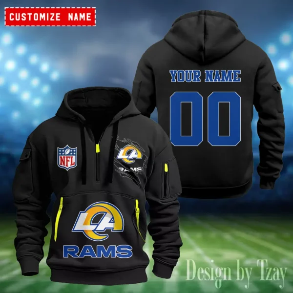 Los Angeles Rams Heavy Fleece Pullover Hoodie AZHEAVYHD408 - Image 2