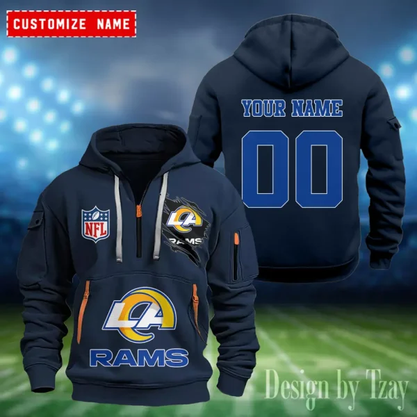 Los Angeles Rams Heavy Fleece Pullover Hoodie AZHEAVYHD408 - Image 3