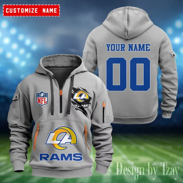Los Angeles Rams Heavy Fleece Pullover Hoodie AZHEAVYHD408 - Image 4