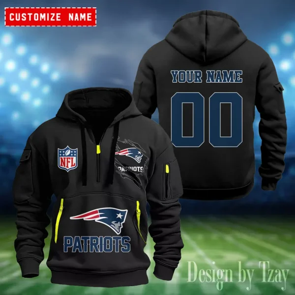 New England Patriots Heavy Fleece Pullover Hoodie AZHEAVYHD411