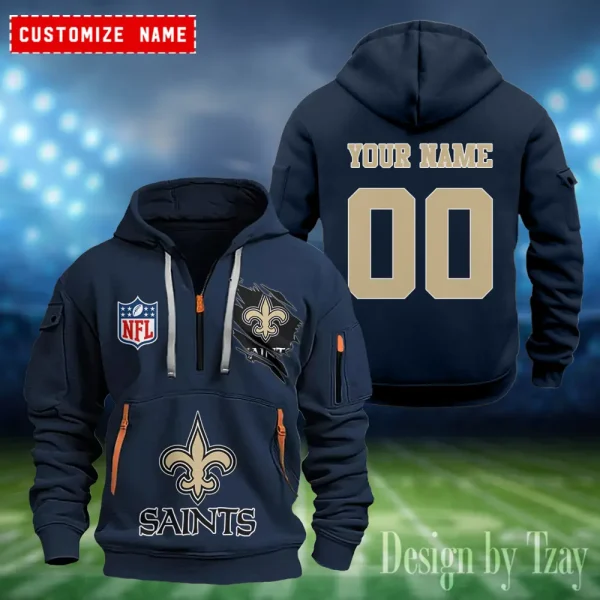 New Orleans Saints Heavy Fleece Pullover Hoodie AZHEAVYHD412