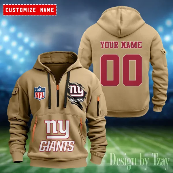 New York Giants Heavy Fleece Pullover Hoodie AZHEAVYHD413