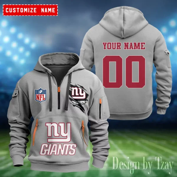 New York Giants Heavy Fleece Pullover Hoodie AZHEAVYHD413 - Image 3