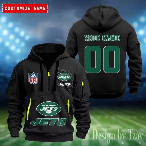New York Jets Heavy Fleece Pullover Hoodie AZHEAVYHD414