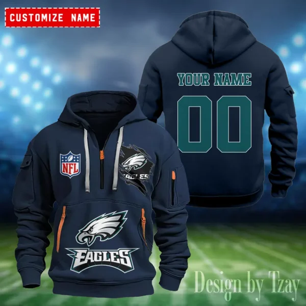 Philadelphia Eagles Heavy Fleece Pullover Hoodie AZHEAVYHD415 - Image 2
