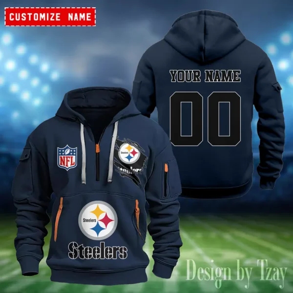 Pittsburgh Steelers Heavy Fleece Pullover Hoodie AZHEAVYHD416 - Image 3