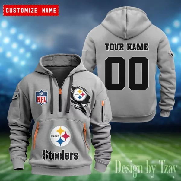 Pittsburgh Steelers Heavy Fleece Pullover Hoodie AZHEAVYHD416 - Image 4