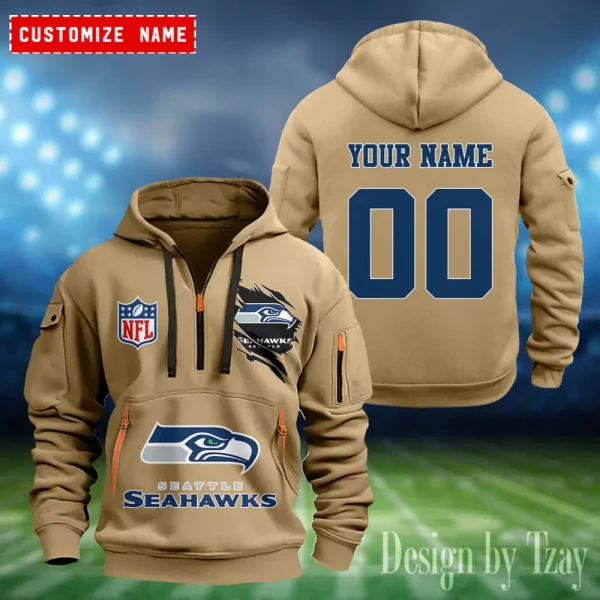Seattle Seahawks Heavy Fleece Pullover Hoodie AZHEAVYHD418
