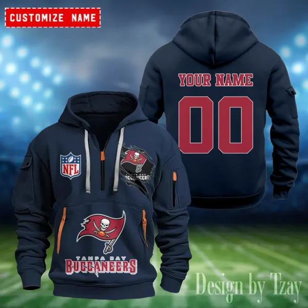 Tampa Bay Buccaneers Heavy Fleece Pullover Hoodie AZHEAVYHD419