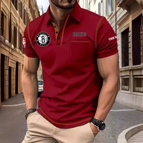 Brooklyn Nets Summer Fashion Polo Shirts for Men Minimalist Men's Short Sleeve Tee SPTCPSSMS068 - Image 4