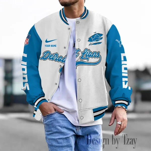 Detroit Lions Unisex Exclusive Styles Varsity Jacket SPTBBJACKET502