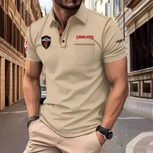 Cleveland Cavaliers Summer Fashion Polo Shirts for Men Minimalist Men's Short Sleeve Tee SPTCPSSMS071 - Image 6