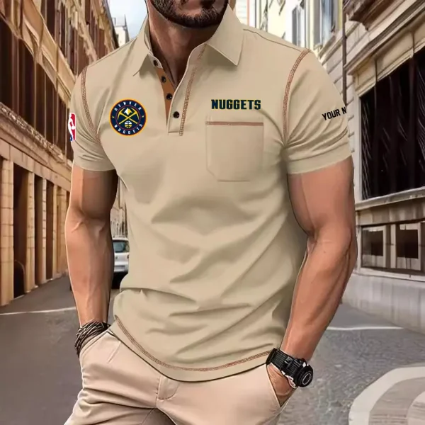 Denver Nuggets Summer Fashion Polo Shirts for Men Minimalist Men's Short Sleeve Tee SPTCPSSMS073 - Image 6