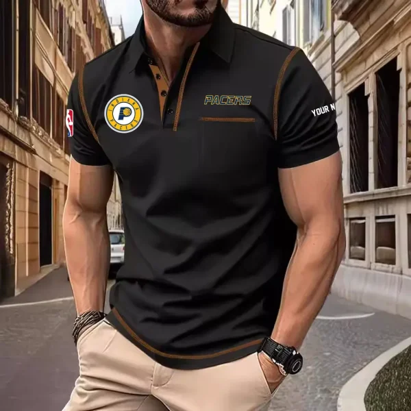 Indiana Pacers Summer Fashion Polo Shirts for Men Minimalist Men's Short Sleeve Tee SPTCPSSMS077 - Image 5