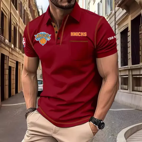 New York Knicks Summer Fashion Polo Shirts for Men Minimalist Men's Short Sleeve Tee SPTCPSSMS085 - Image 3