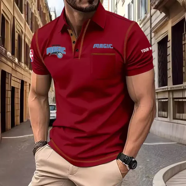 Orlando Magic Summer Fashion Polo Shirts for Men Minimalist Men's Short Sleeve Tee SPTCPSSMS087 - Image 3