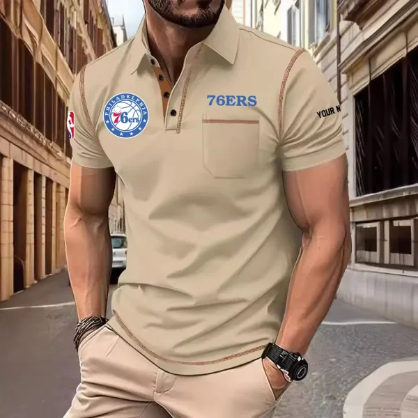 Philadelphia 76ers Summer Fashion Polo Shirts for Men Minimalist Men's Short Sleeve Tee SPTCPSSMS088