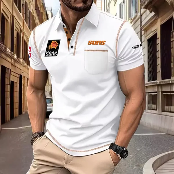 Phoenix Suns Summer Fashion Polo Shirts for Men Minimalist Men's Short Sleeve Tee SPTCPSSMS089 - Image 4