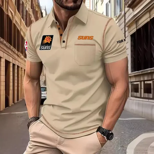 Phoenix Suns Summer Fashion Polo Shirts for Men Minimalist Men's Short Sleeve Tee SPTCPSSMS089 - Image 6