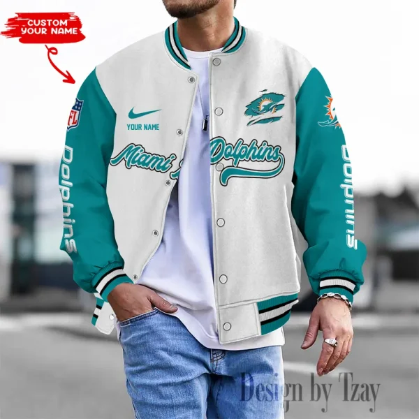 Miami Dolphins Unisex Exclusive Styles Varsity Jacket SPTBBJACKET512