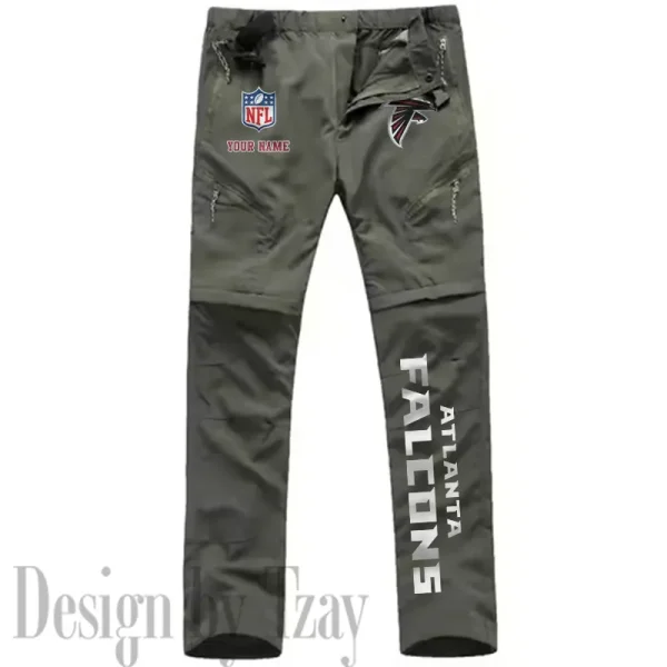 Atlanta Falcons Men's Outdoor Hiking Pants Waterproof Detachable Quick Dry Fishing Pants Lightwweight SPTDQD002 - Image 3