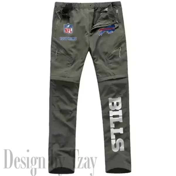Buffalo Bills Men's Outdoor Hiking Pants Waterproof Detachable Quick Dry Fishing Pants Lightwweight SPTDQD004 - Image 2