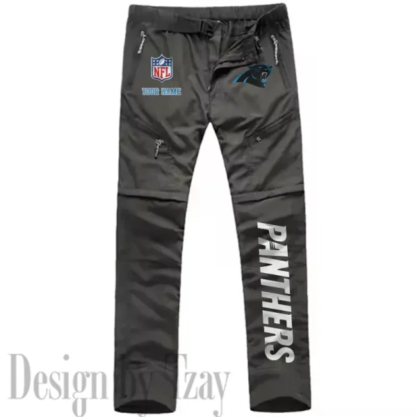 Carolina Panthers Men's Outdoor Hiking Pants Waterproof Detachable Quick Dry Fishing Pants Lightwweight SPTDQD005