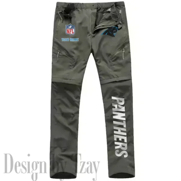 Carolina Panthers Men's Outdoor Hiking Pants Waterproof Detachable Quick Dry Fishing Pants Lightwweight SPTDQD005 - Image 3