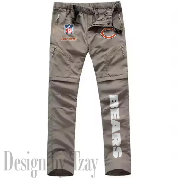 Chicago Bears Men's Outdoor Hiking Pants Waterproof Detachable Quick Dry Fishing Pants Lightwweight SPTDQD006