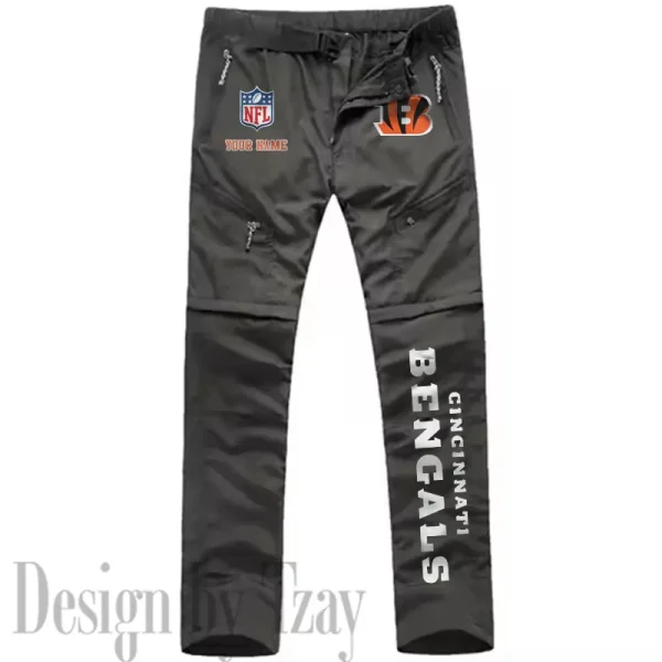 Cincinnati Bengals Men's Outdoor Hiking Pants Waterproof Detachable Quick Dry Fishing Pants Lightwweight SPTDQD007 - Image 3