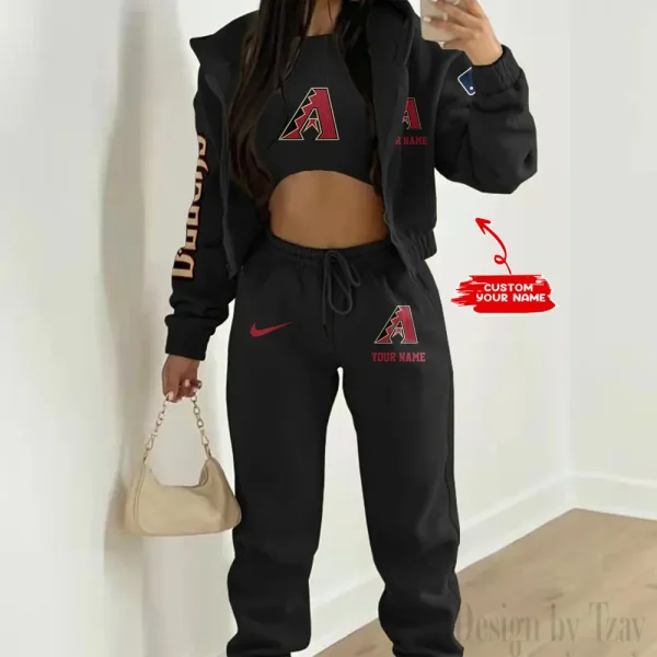 Arizona Diamondbacks MLB Women's Outfit Winter Athleisure 3 Piece Set SPTWAL3PS132