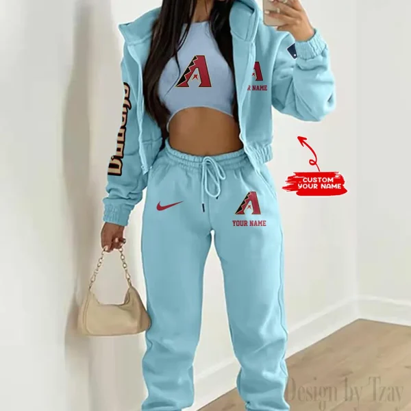 Arizona Diamondbacks MLB Women's Outfit Winter Athleisure 3 Piece Set SPTWAL3PS132 - Image 5