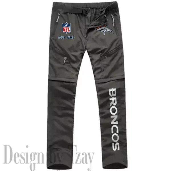 Denver Broncos Men's Outdoor Hiking Pants Waterproof Detachable Quick Dry Fishing Pants Lightwweight SPTDQD010 - Image 3