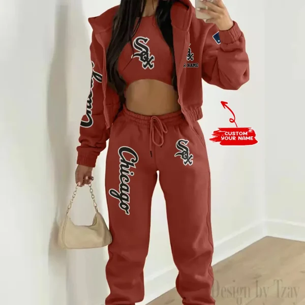 Chicago White Sox MLB Women's Outfit Winter Athleisure 3 Piece Set SPTWAL3PS137